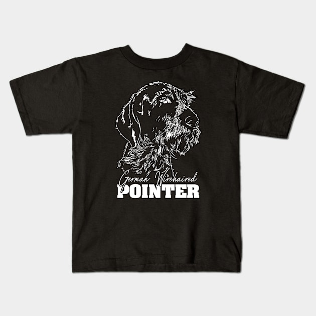 German Wirehaired Pointer dog lover Kids T-Shirt by wilsigns